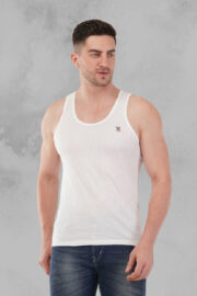Vest-Compact Cotton Rib Round Neck - Image 2